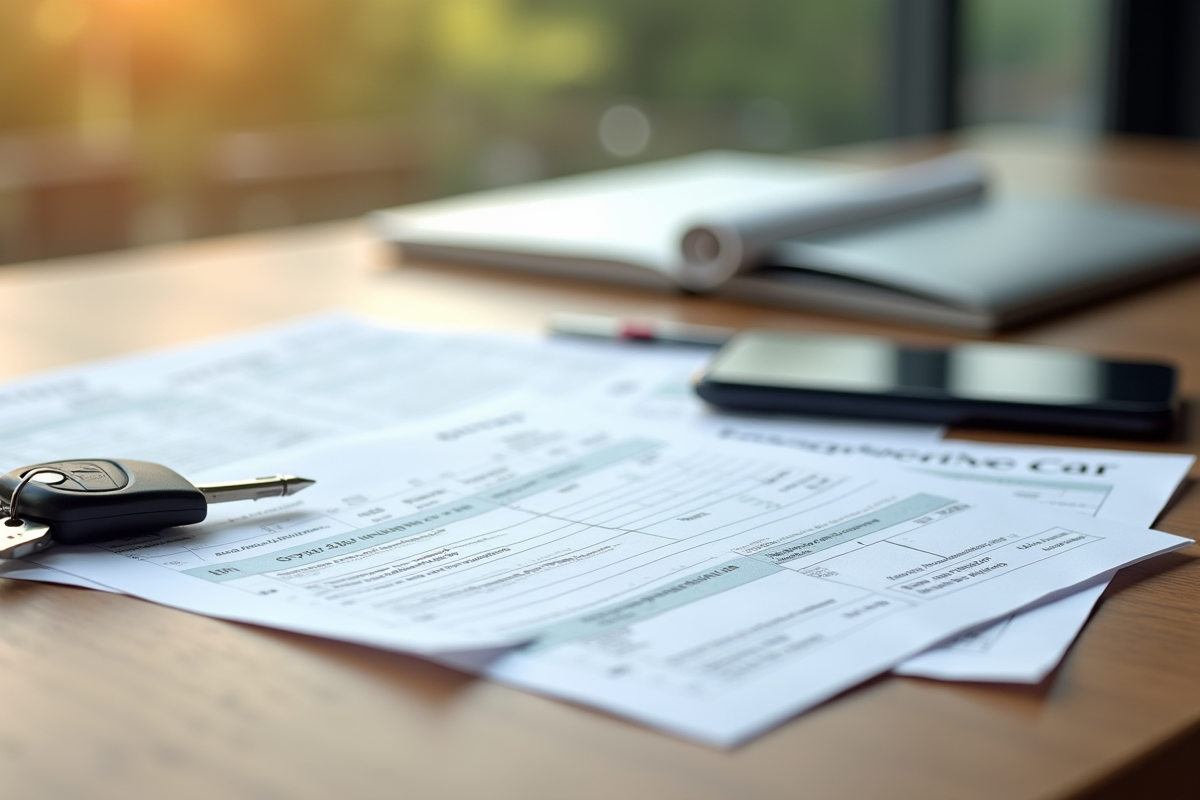 Bureau bien rangé avec papiers d