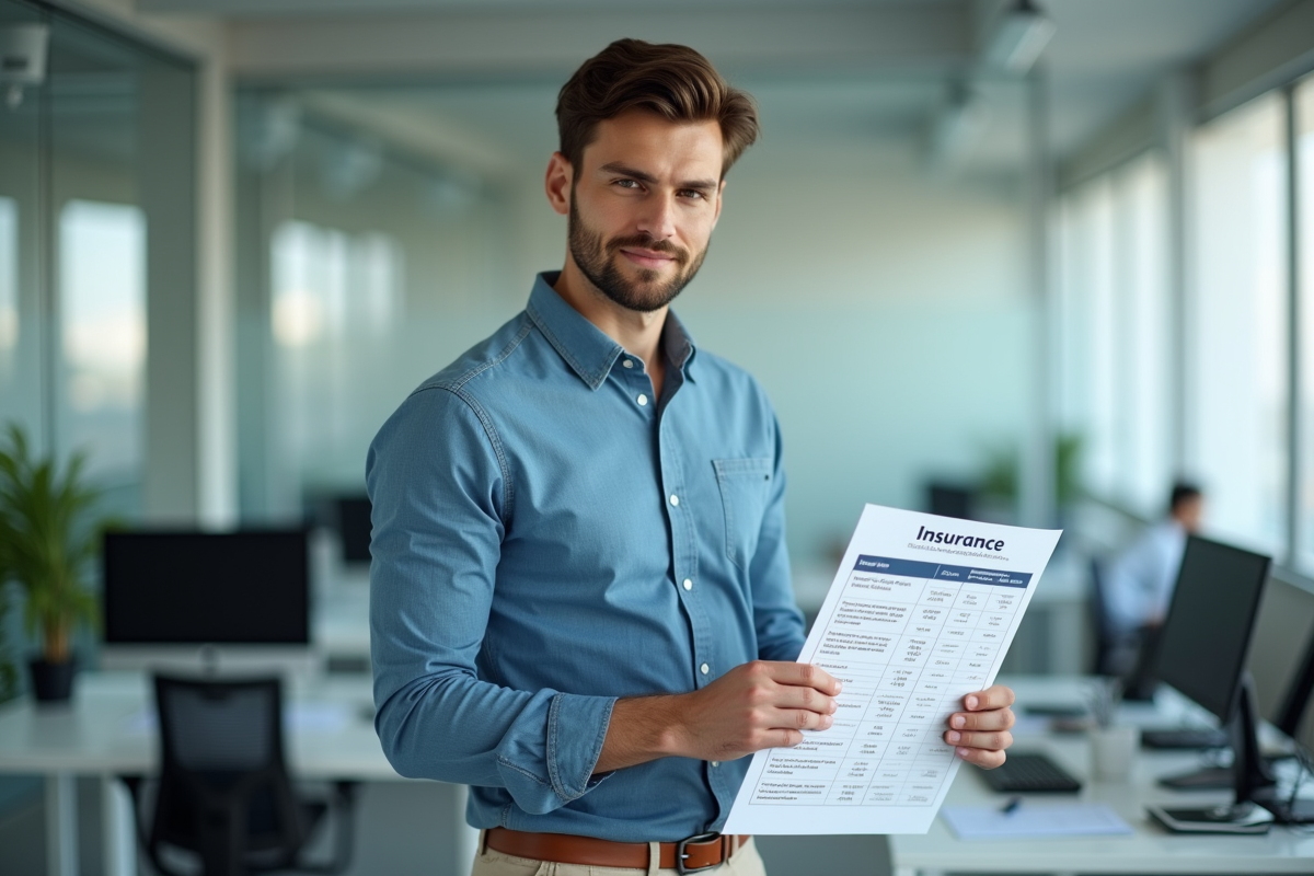 Jeune homme analysant des calculs d